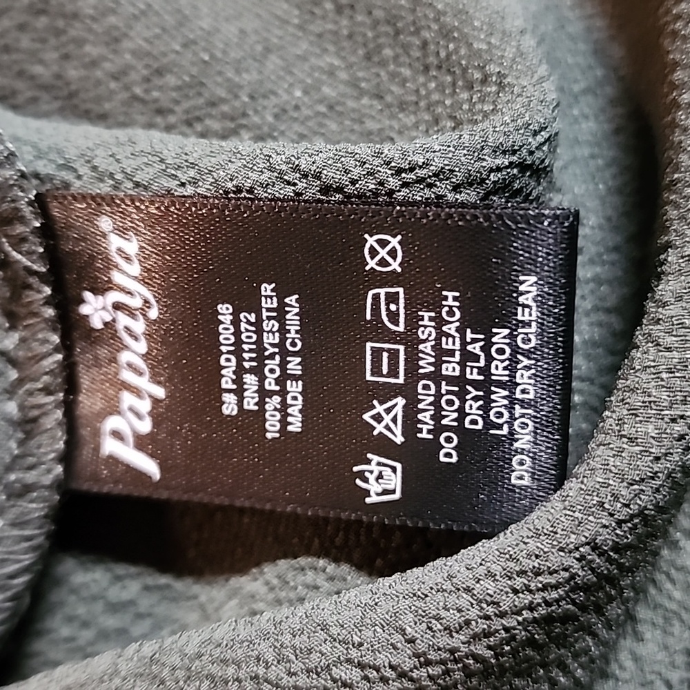 FALL NWOT Tunic Med Papaya olive green - Picture 7 of 9